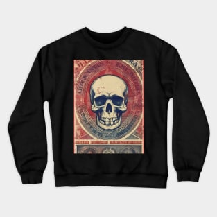 skeleton on old book - halloween design Crewneck Sweatshirt